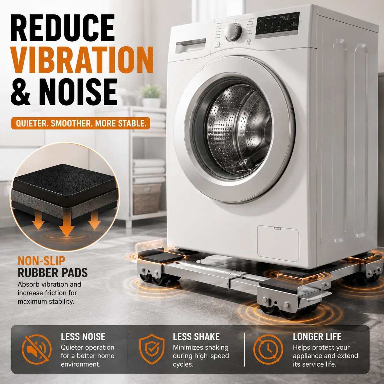 🔥2-Pack Adjustable Telescopic Heavy Duty Metal Frame Appliance Moving Dolly