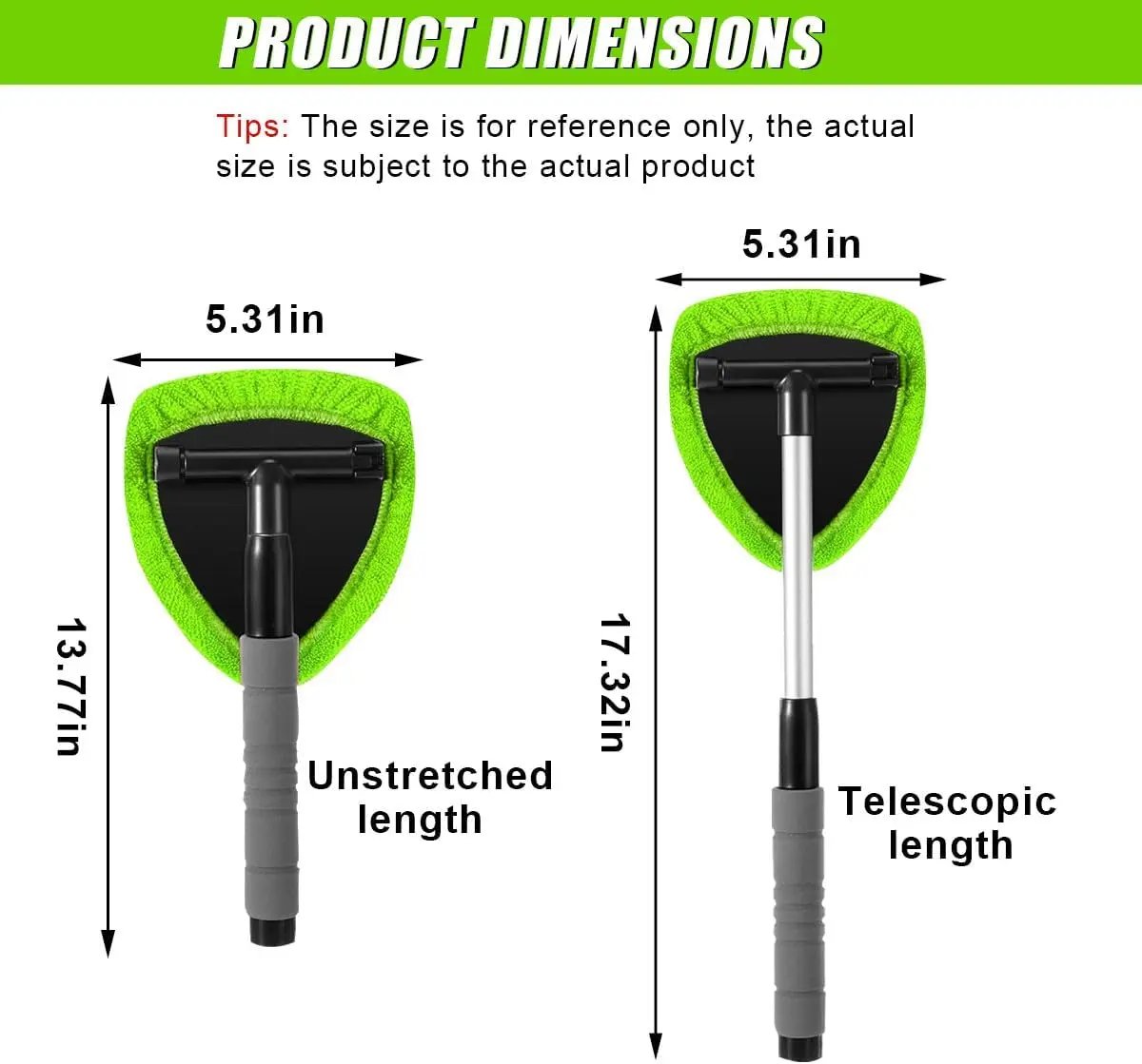 🔥Car Window Cleaner Kit Extendable Handle Windshield Cleaning Tool 🚗