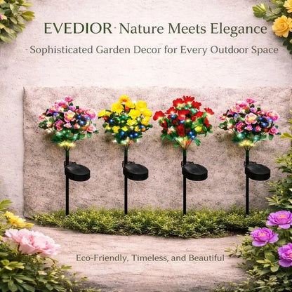 💐Transform Your Outdoors Into a Festive Winter Wonderland with Solar-Powered Flower Lights! 🎄☀️