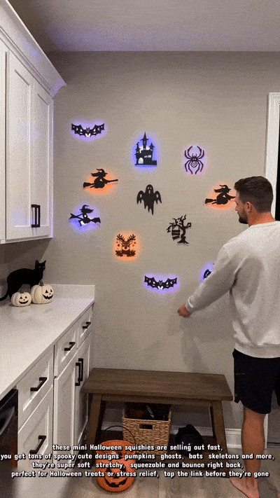 Halloween LED Silhouette Wall Light Stickers