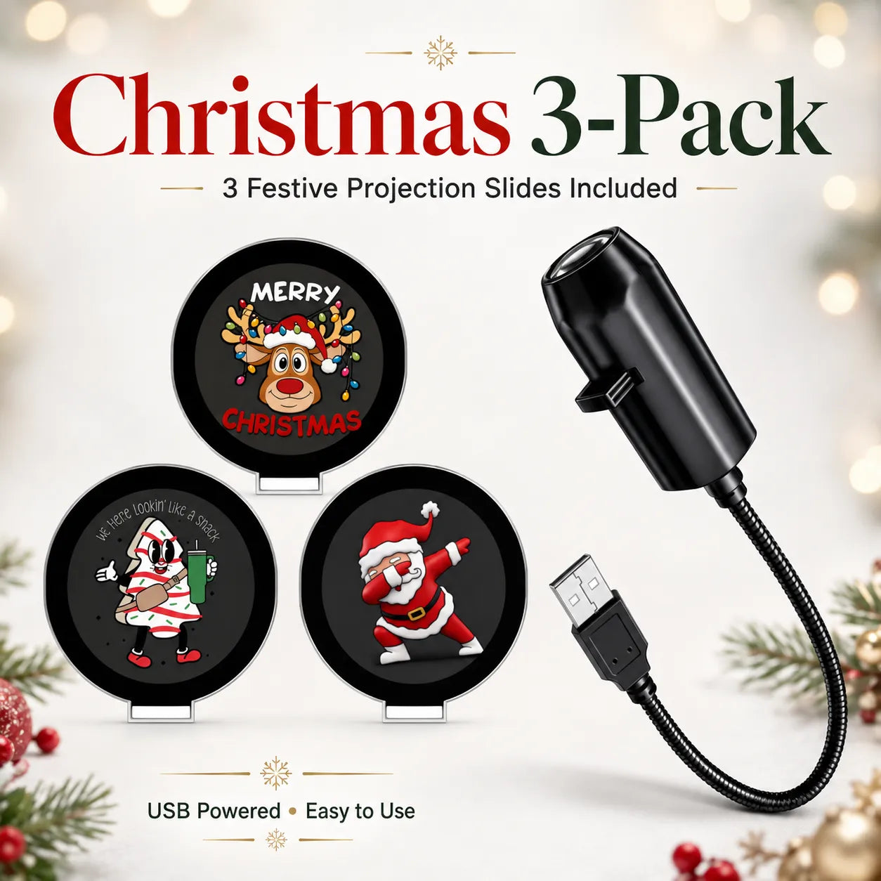 🎄👻✨60,000+ Sold — Plug & Play HD Holiday Projector for Christmas & Halloween Decor