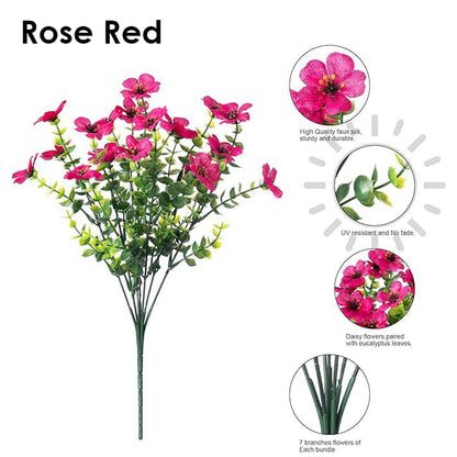 💐Buy More Save More! Artificial Violet Silk Flowers – 6 Colors, Perfect for Home & Wedding Decor
