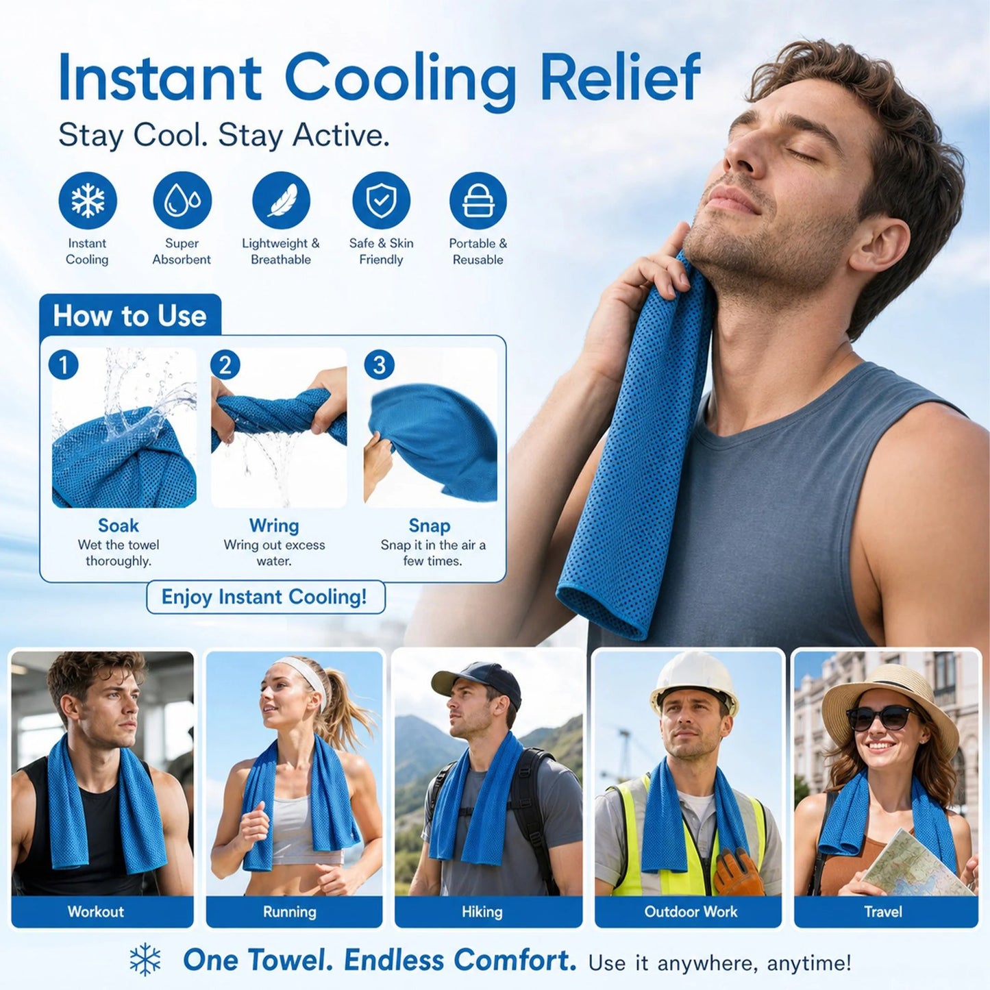 ⏰Summer Essentials🔥Absorbent Quick-Drying Gym Cooling Towels🧊