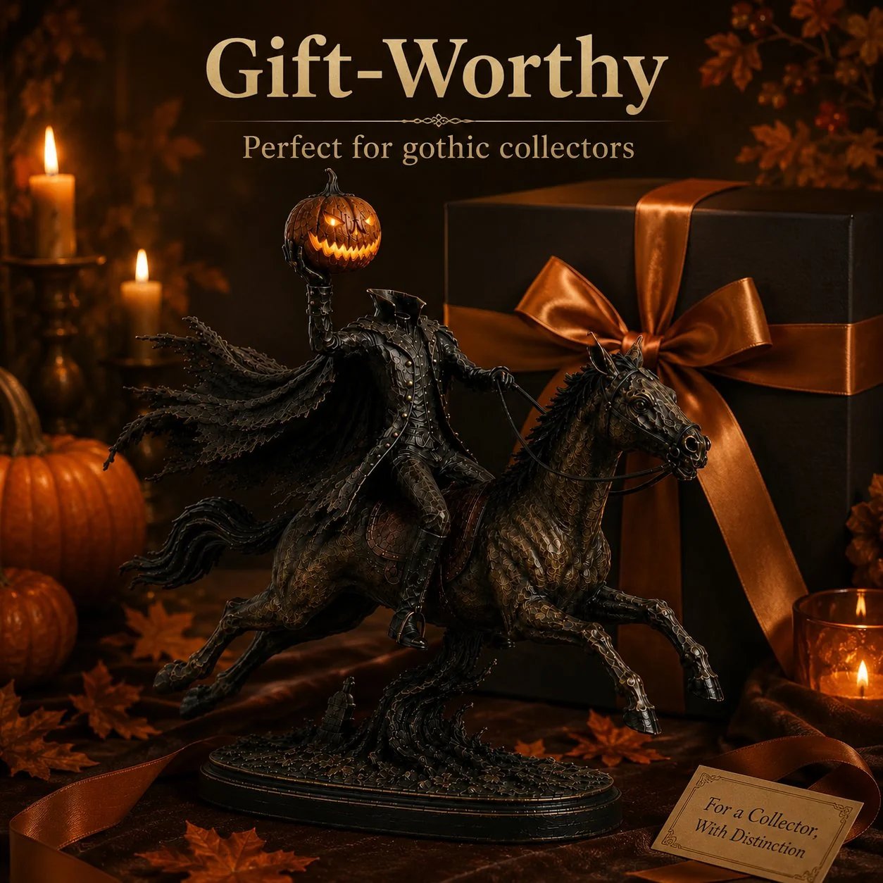 ⏰Limited Stock 50% OFF - 🎃🏇Midnight Chase Headless Horseman Statue