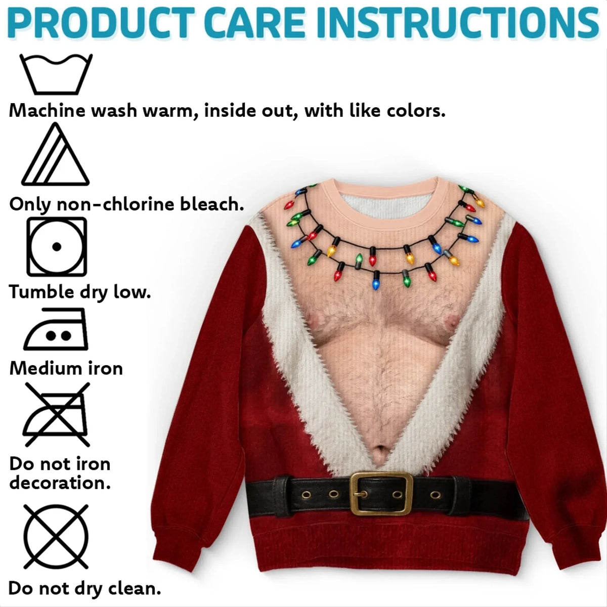 Fun Fuzzy Chest Christmas Sweatshirt