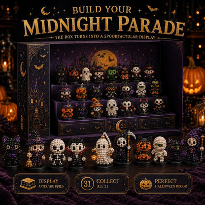 🎉🎃 Hollowmoon 31-Night Jewel-Bead Countdown Calendar| 31 Daily DIY Characters, Complete Craft Supplies & Midnight Parade Display 💎✨