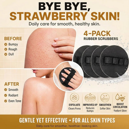 🛀Soft Rubber Shower Scrubber for Gentle Exfoliation & Deep Cleansing