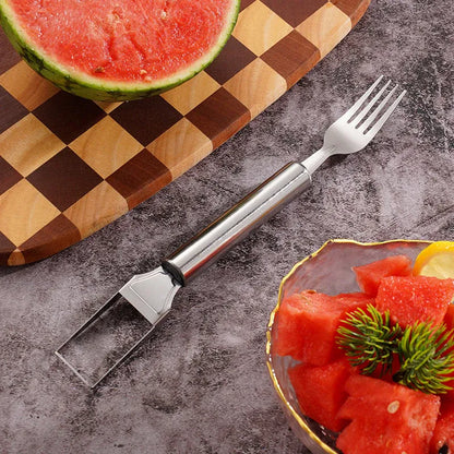 🍉 Effortless Fruit Prep-✨ 2-in-1 Fruit Cutter & Fork – For Quick and Easy Fruit Serving! 🍓