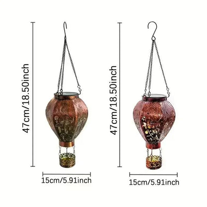 🎁 Solar Hot Air Balloon Hanging Lantern 🎈 A Unique Gift for Garden Lovers