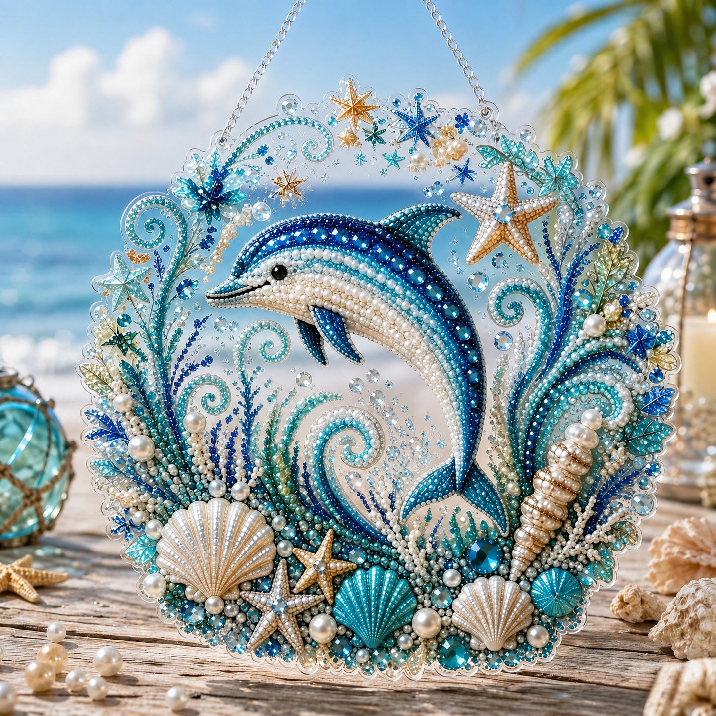 🔥 Last Day 49% OFF - 🌊✨Ocean Pearl Art DIY Hanging Ornament Kit