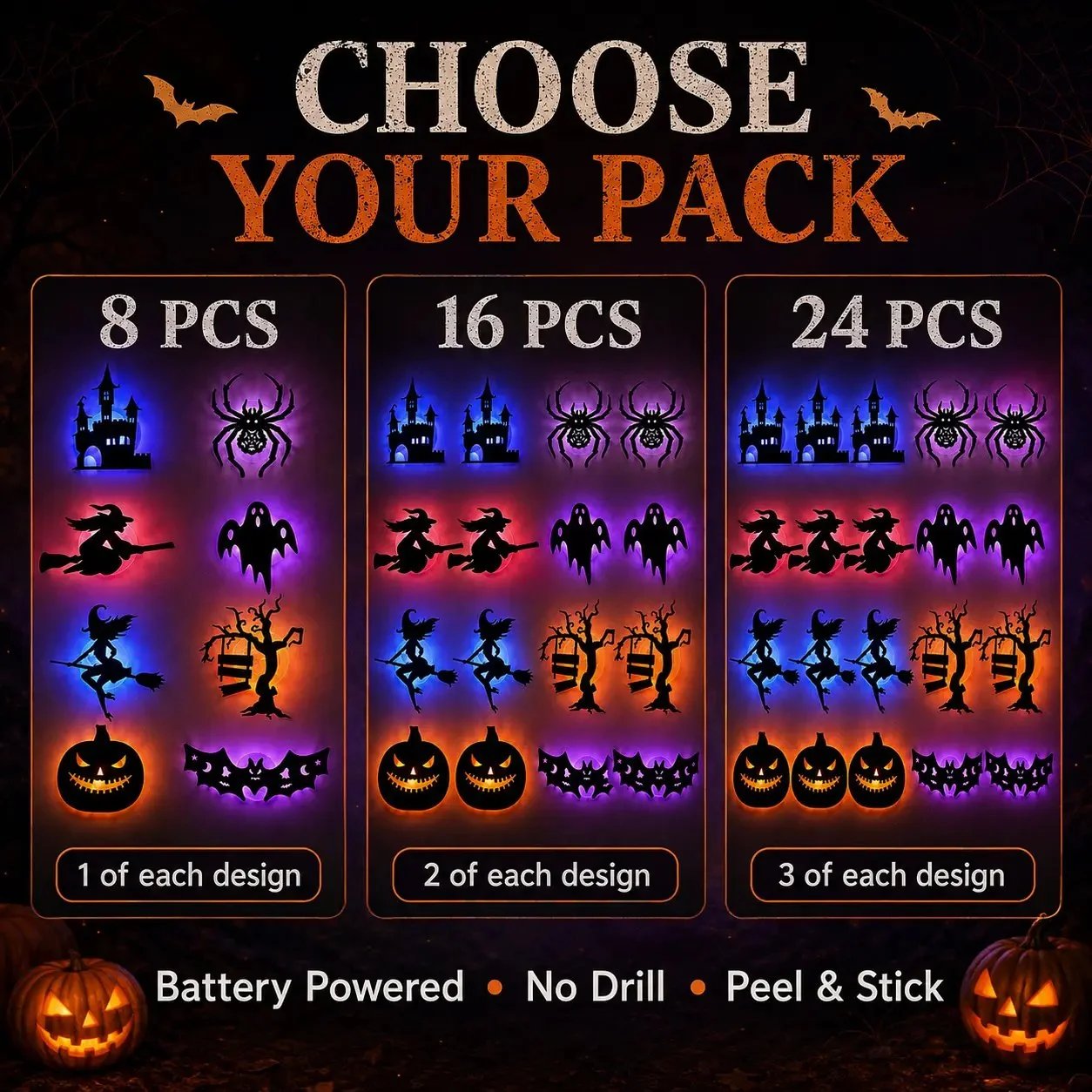 🔥Stick Halloween LED Window Lights