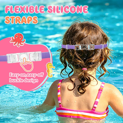 🏆🏊 Crystal Clear Kids Swim Goggles (2-Pack) | Anti-Fog, Leak-Proof & UV Protection