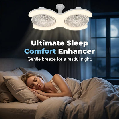 📢📢49% OFF !! ⏰Dual-Head LED Ceiling Fan with Light