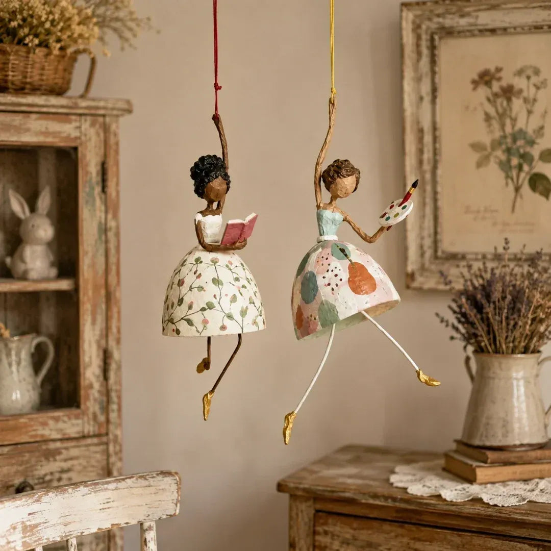 💃🌸 Let Your Space Dance — Whimsical Dancing Lady Hanging Ornament