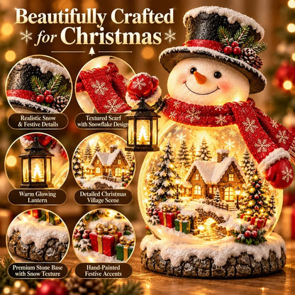 ✨ Christmas Village Snowman Glow – Lighted Holiday Tabletop Decor