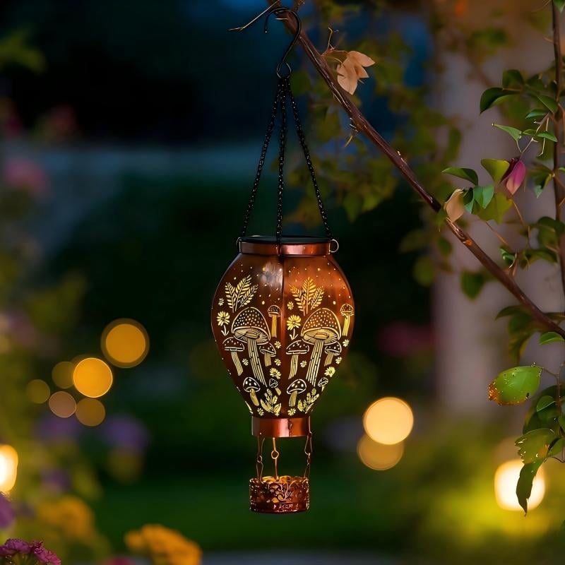 🎁 Solar Hot Air Balloon Hanging Lantern 🎈 A Unique Gift for Garden Lovers