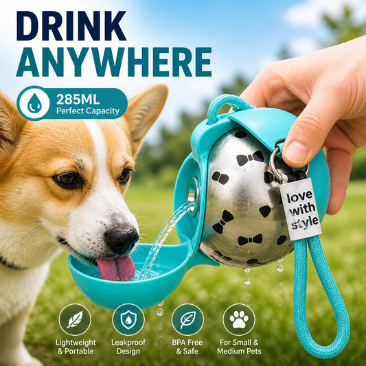 🎁HOT DEAL – Up to 49% OFF🔥2-in-1 Portable Dog Water Bottle - Leak-Proof & Compact