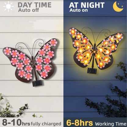Solar Lights Outdoor Metal Butterfly Wall Decor🦋