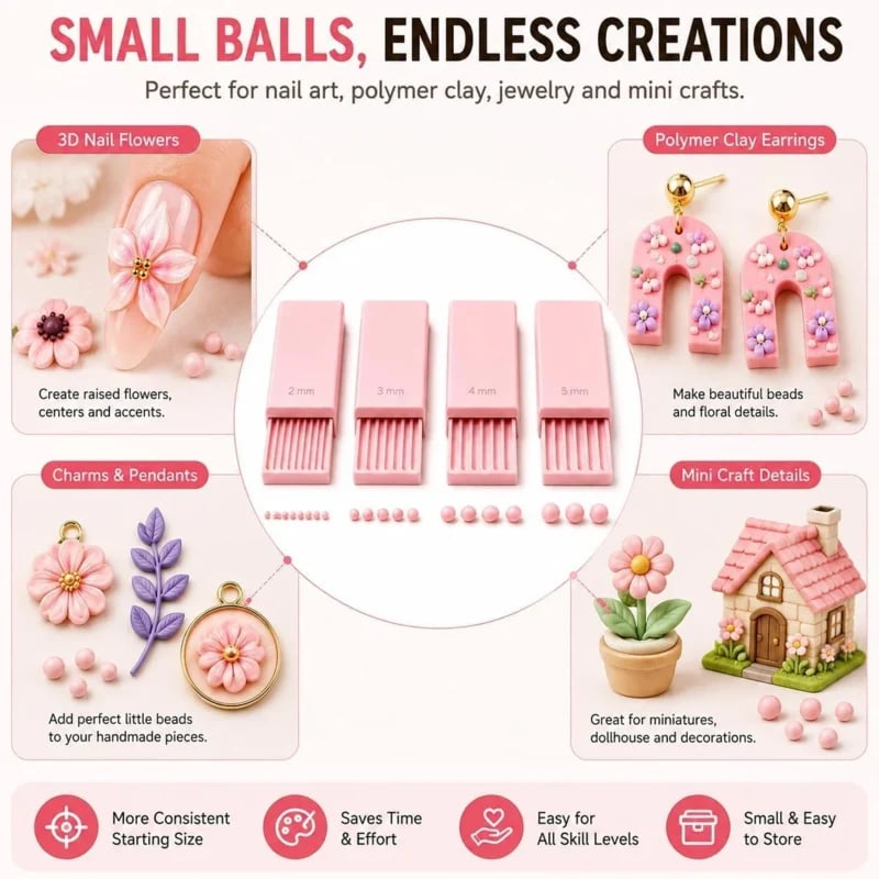 3D Printed Mini Clay Ball Maker Set