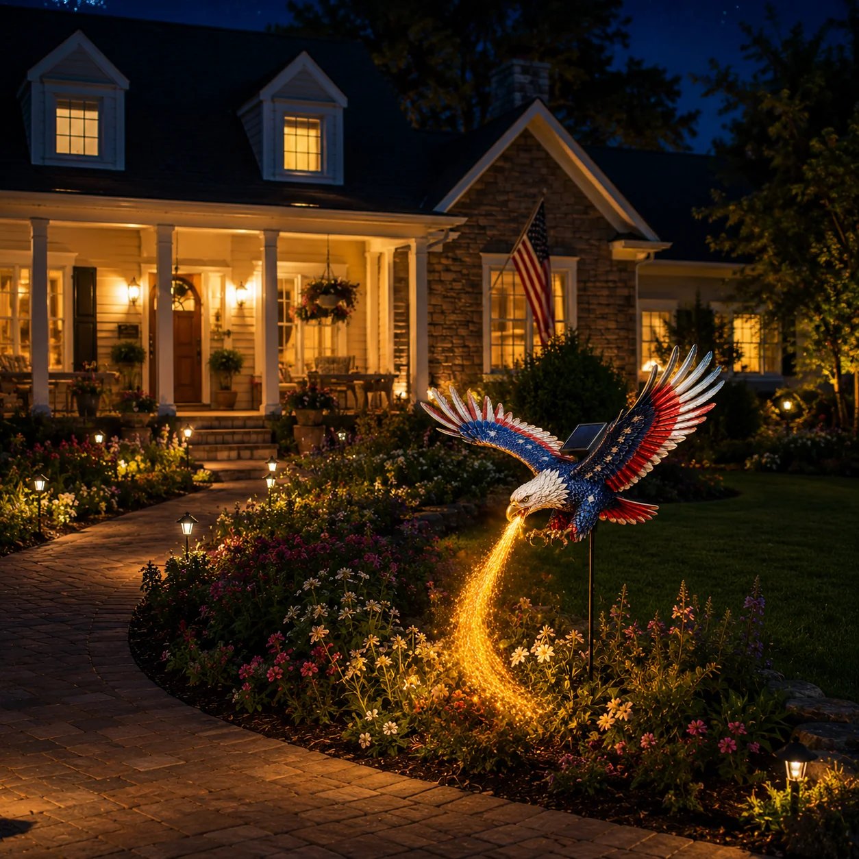 🔥Buy 2 Get 20% OFF🔥🦅 250th Anniversary Special – Eagle of Freedom Solar Garden Light