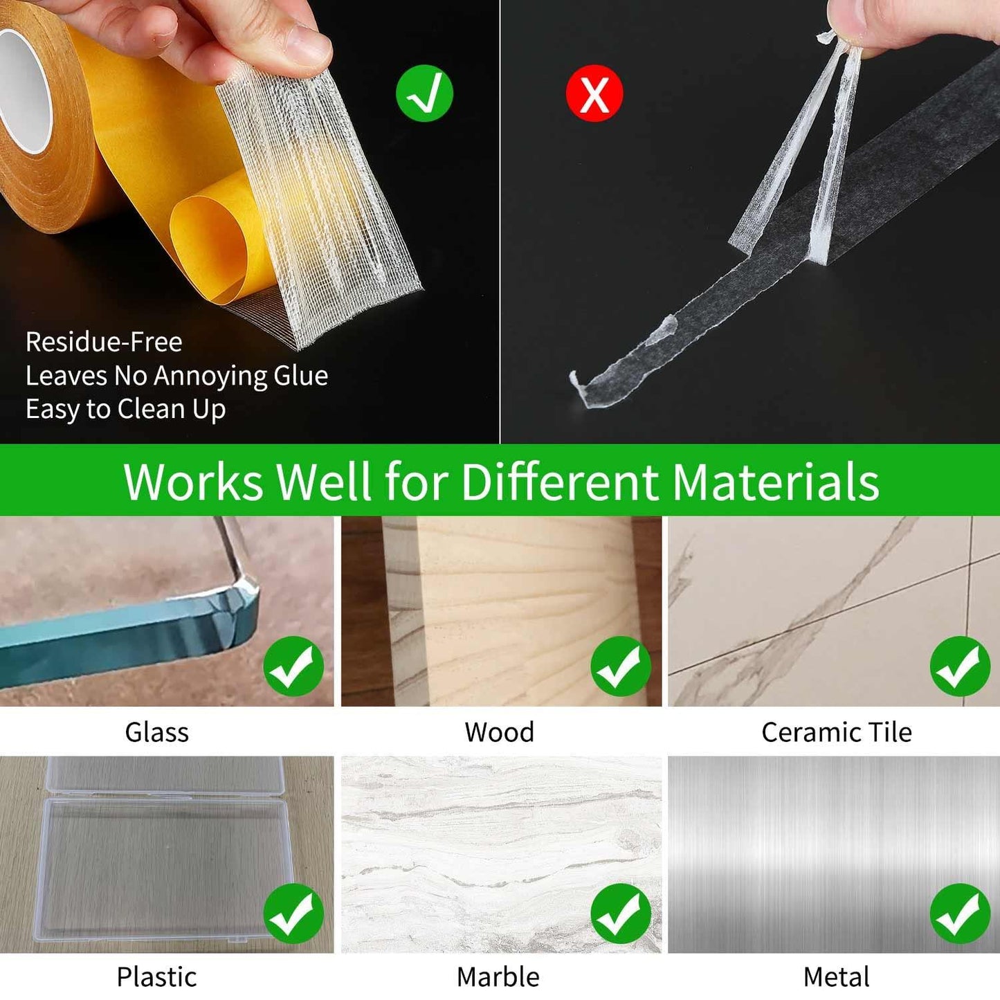 ⏰LAST DAY BUY 3 GET 2 FREE!!👍Strong Adhesive Double-sided Mesh Tape
