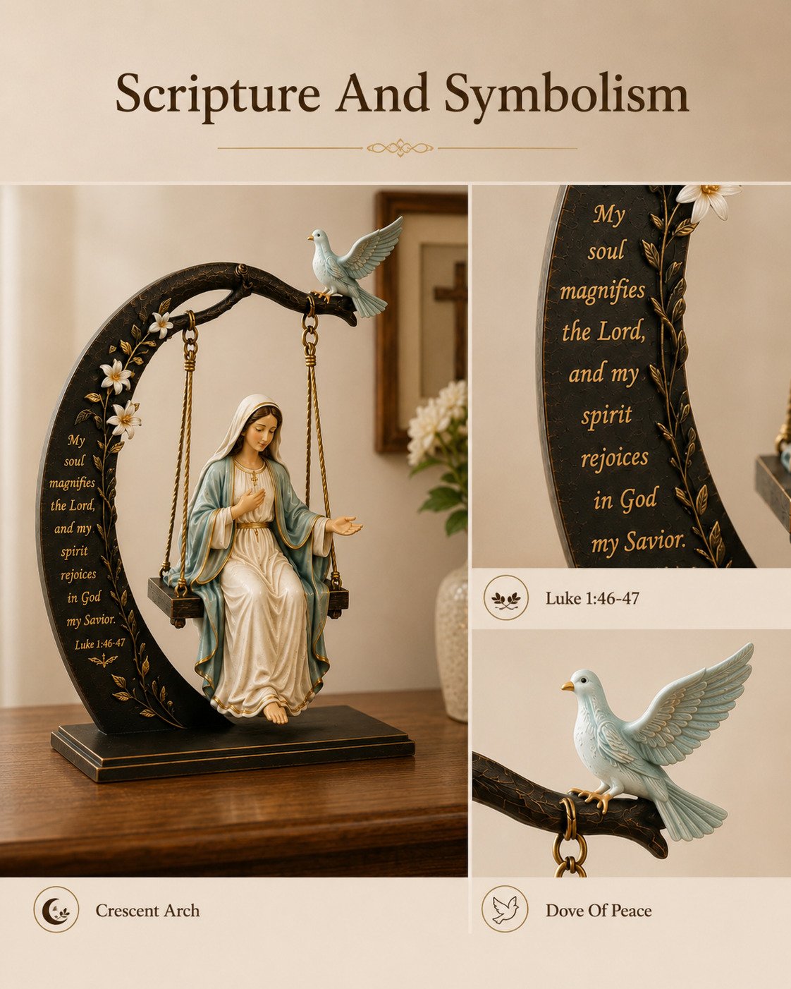 Limited Time Offer Save 50% Today!🔥 Blessed Mary Cradle Swing Sculpture
