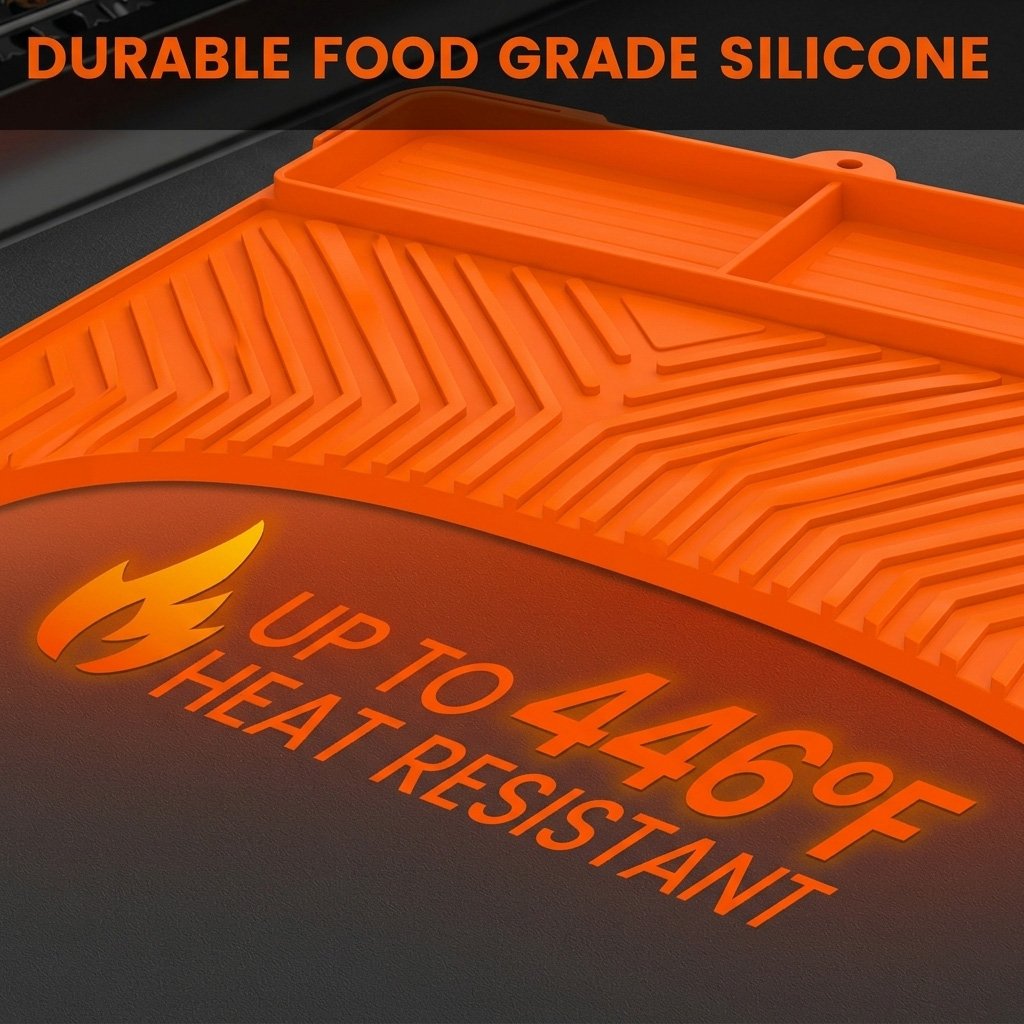 🔥Last Day 49% OFF -🍖Silicone BBQ Side Shelf Mat — Keep Tools Clean & Close