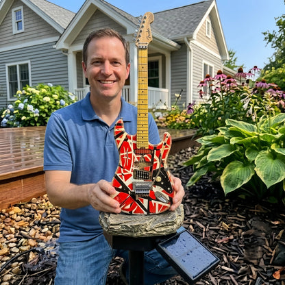 Rock Guitar Solar Garden Light