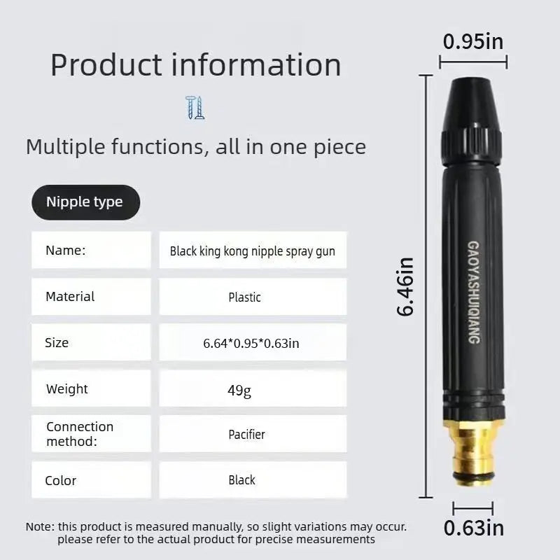 🔫💦Professional High-Pressure Solid Brass Adjustable Twist Hose Nozzle