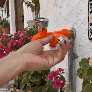 🔥😍✨Buy 1 Get 1 Free✨ - 🚰Dual Outlet Washing Machine Plastic Faucet, 1 In 2 Out Water Plastic Tap