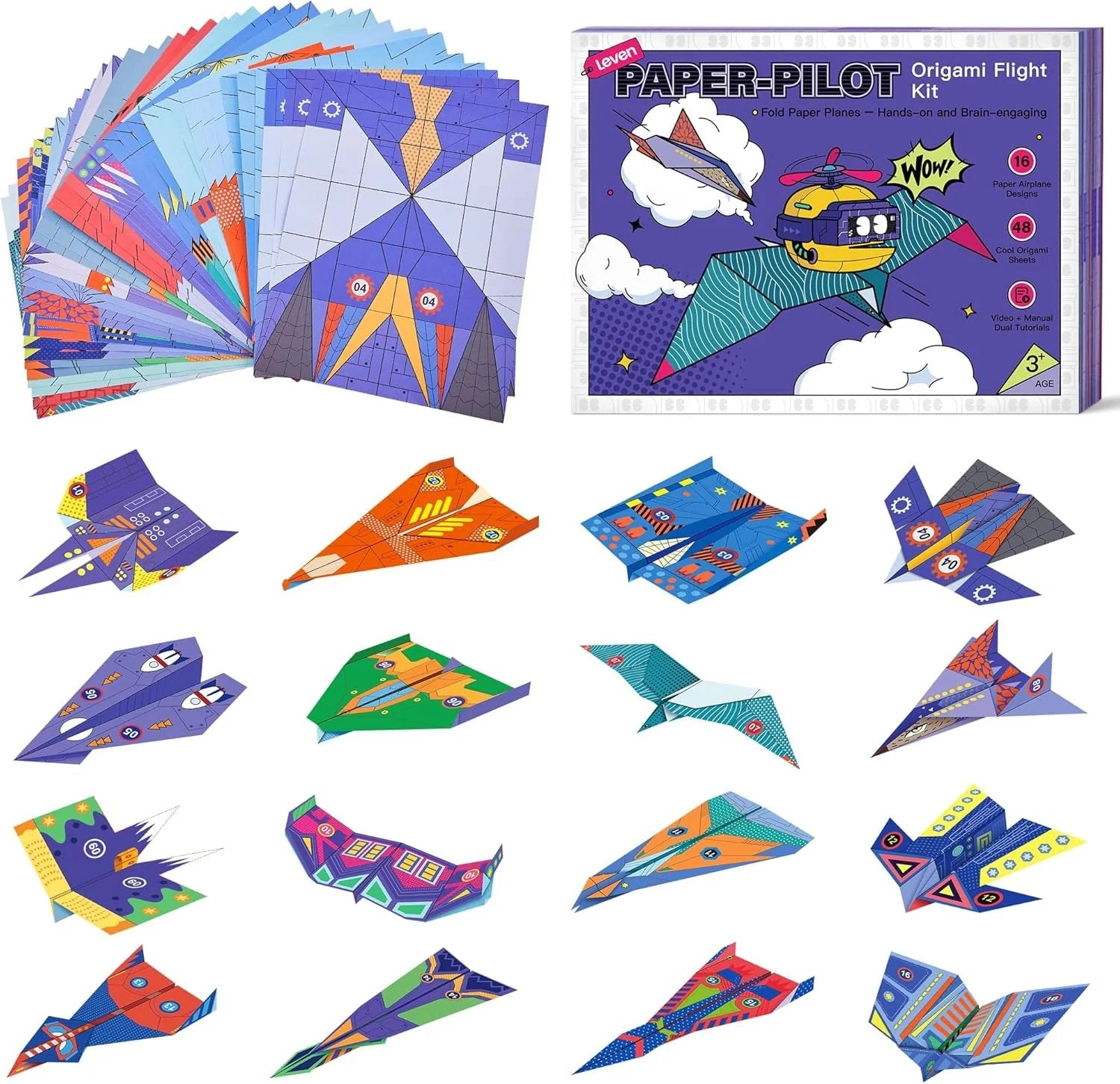 🎁Gift Idea Hot Sale 49% OFF🎄🛩️Creative DIY Paper Airplane Set For Kids