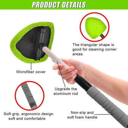 🔥Car Window Cleaner Kit Extendable Handle Windshield Cleaning Tool 🚗