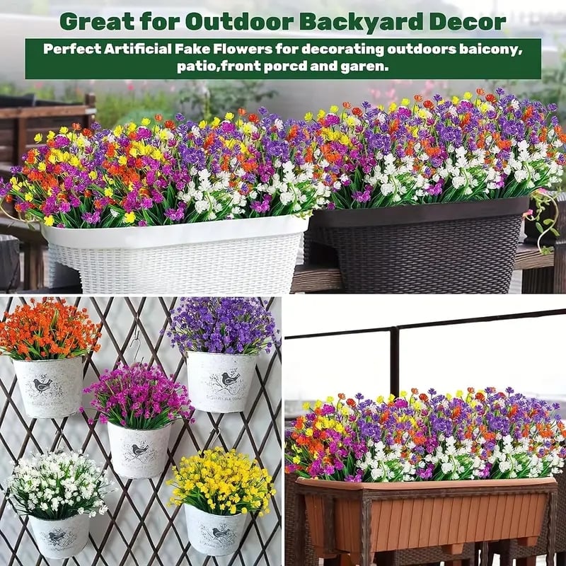 💐Buy More Save More! Artificial Violet Silk Flowers – 6 Colors, Perfect for Home & Wedding Decor
