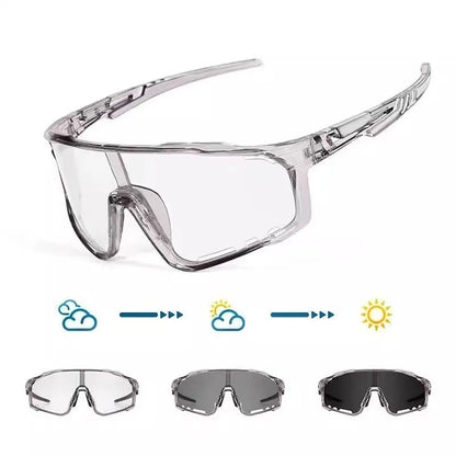 💯Unisex Photochromic Cycling Sunglasses - Windproof for Road Bike, Day and Night Outdoor Sports Use