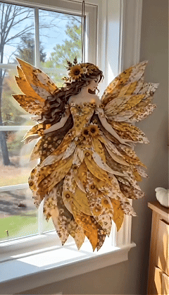 🧚‍♀️🌸 Premium Fairy Patchwork DIY Kit | High-Quality Layered Fabric with Floral Wings DIY Handmade Fantasy Wall Decor ✨