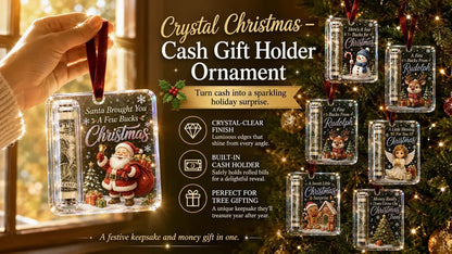 Christmas Cash Gift Ornament — Crystal Money Holder