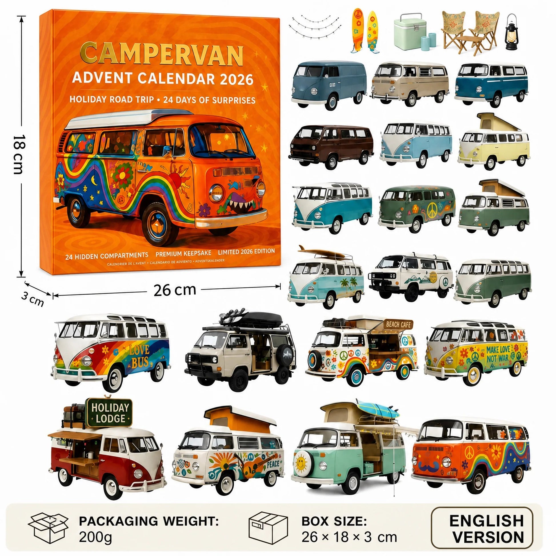🚐🚐 Campervan-Adventskalender 2026 – 24 Tage Vintage-Roadtrip-Magie