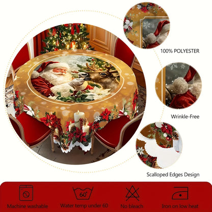 🎄 Christmas Tablecloth – Festive Santa Prints for a Warm & Welcoming Holiday Table