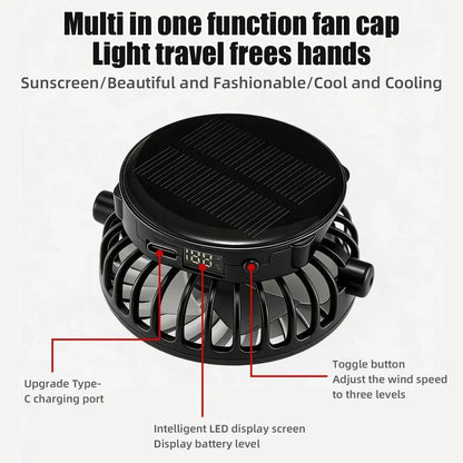 🧢2026 Pro Outdoor Cooling Hat: Dual-Power Fan Cap