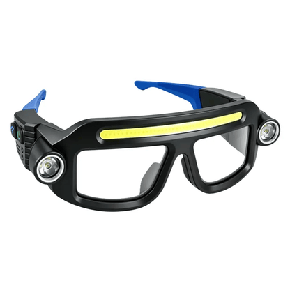 ⚡ Hands-Free LED Headlamp Glasses — 5 Lighting Modes for Work, Repairs & Outdoor Use