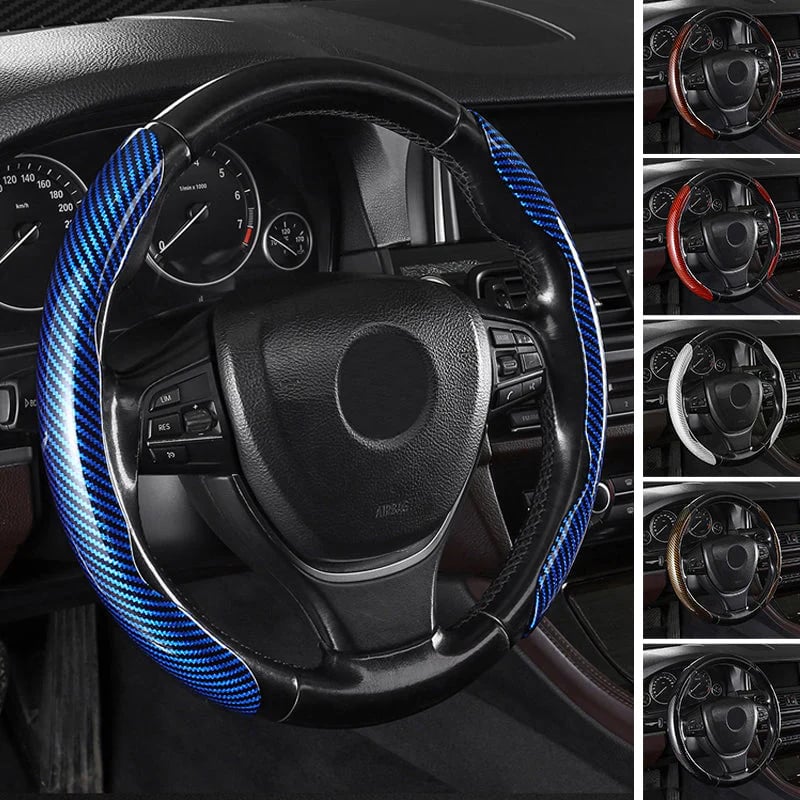 Non-Slip Half Cover Car Steering Wheel Protector | Easy Clip On Installation
