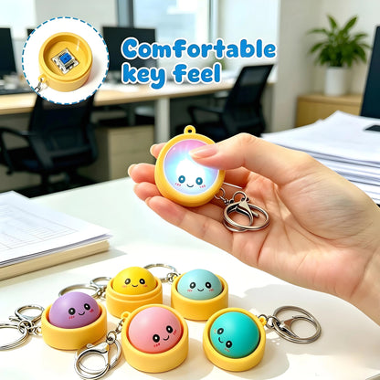 🔥 49% OFF🔥  Cute Dumpling Pressable Fidget Keychain - touch sensing light