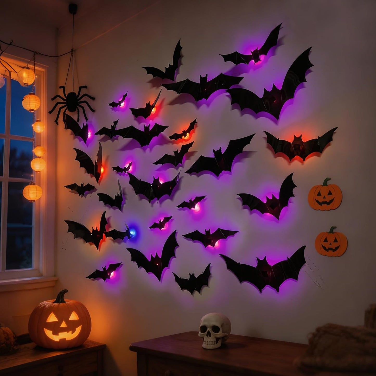 3D LED Bat Halloween Decorations – Create A Spooky Glow For Your Home