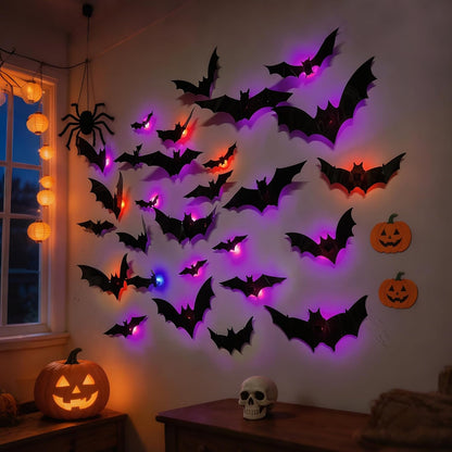3D LED Bat Halloween Decorations – Create A Spooky Glow For Your Home