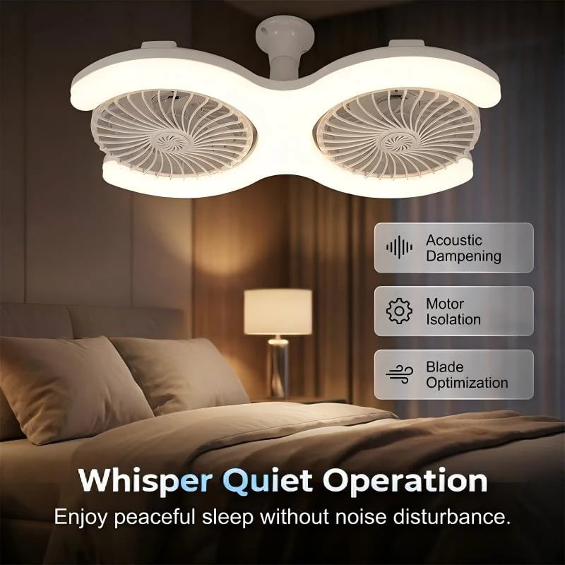 📢📢49% OFF !! ⏰Dual-Head LED Ceiling Fan with Light