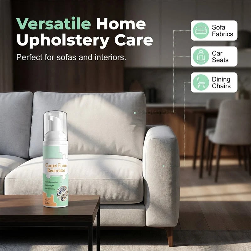 Waterless Carpet Foam Stain Remover with Towel