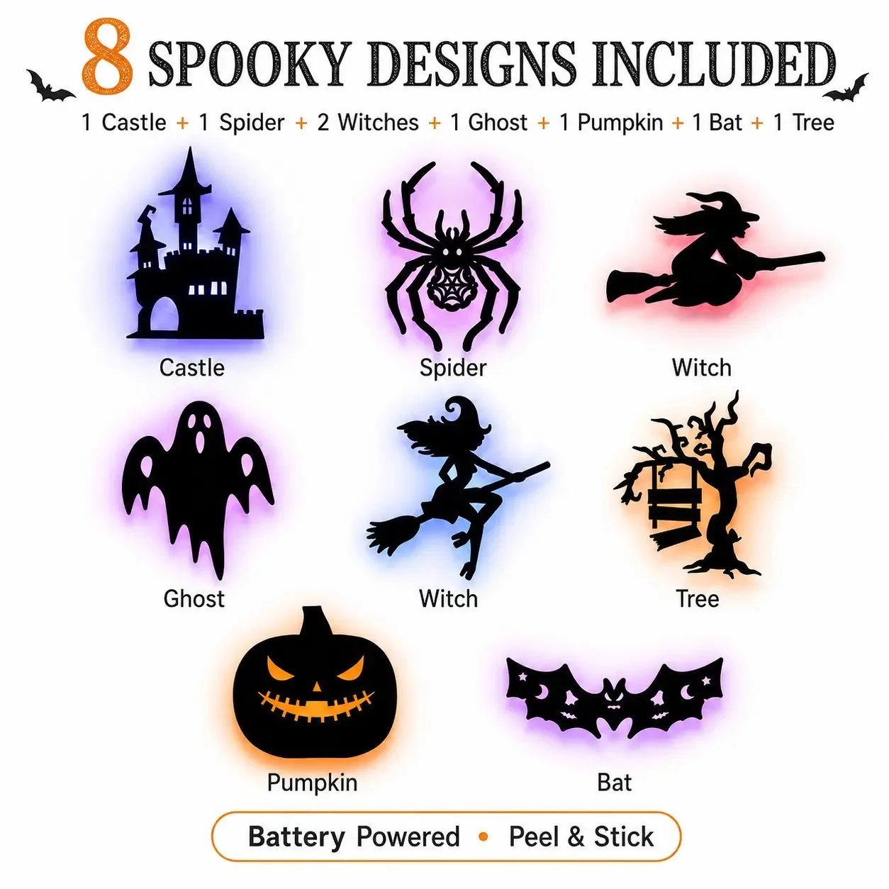 🔥Stick Halloween LED Window Lights