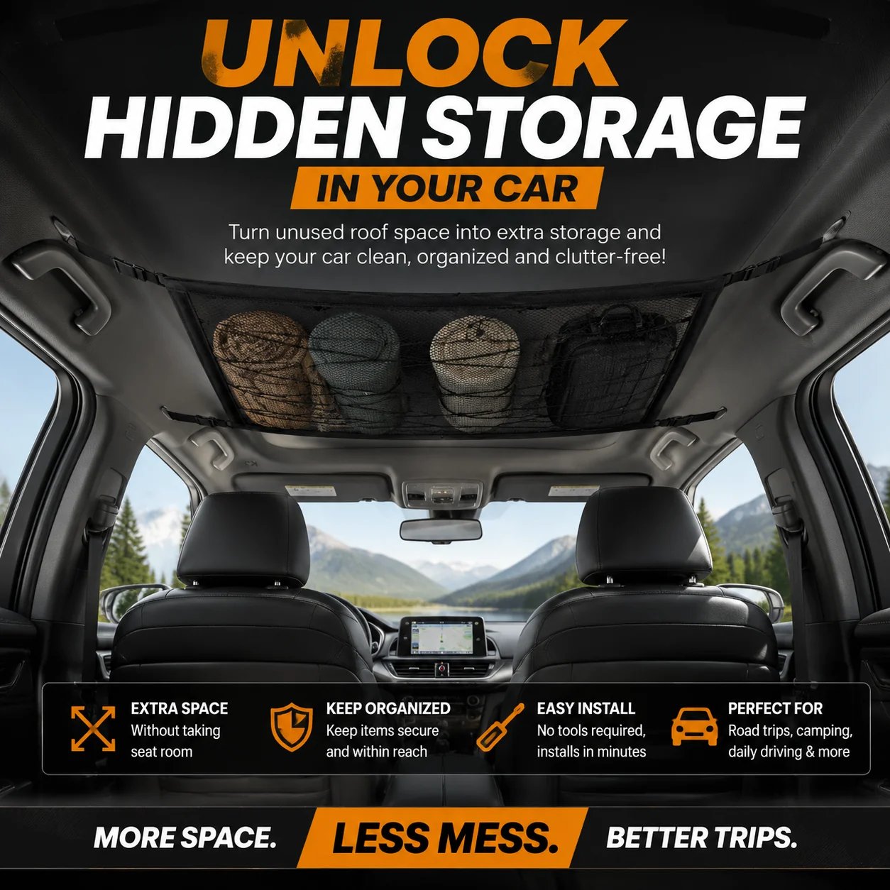 Car Roof Storage Net - The Space-Saving Upgrade Every Vehicle Needs