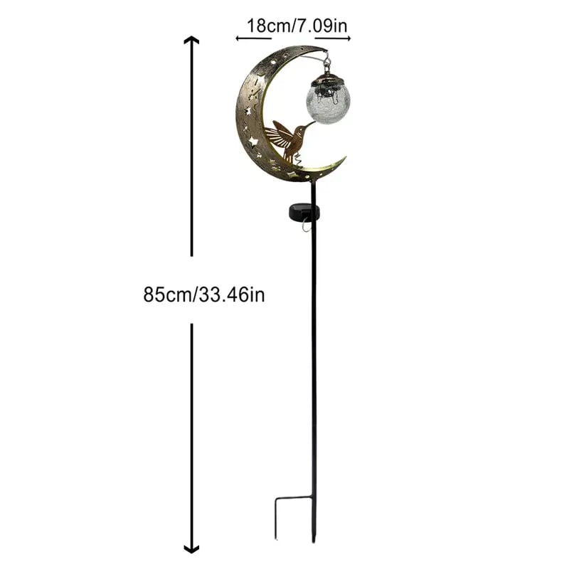 🌙 Flash Sale-60% Off✨Hummingbird Moon Solar Garden Stake Light