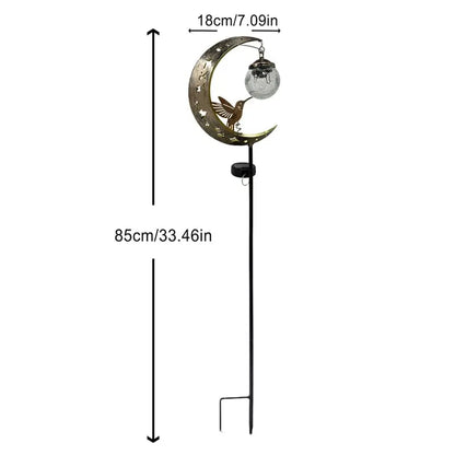 🌙 Flash Sale-60% Off✨Hummingbird Moon Solar Garden Stake Light